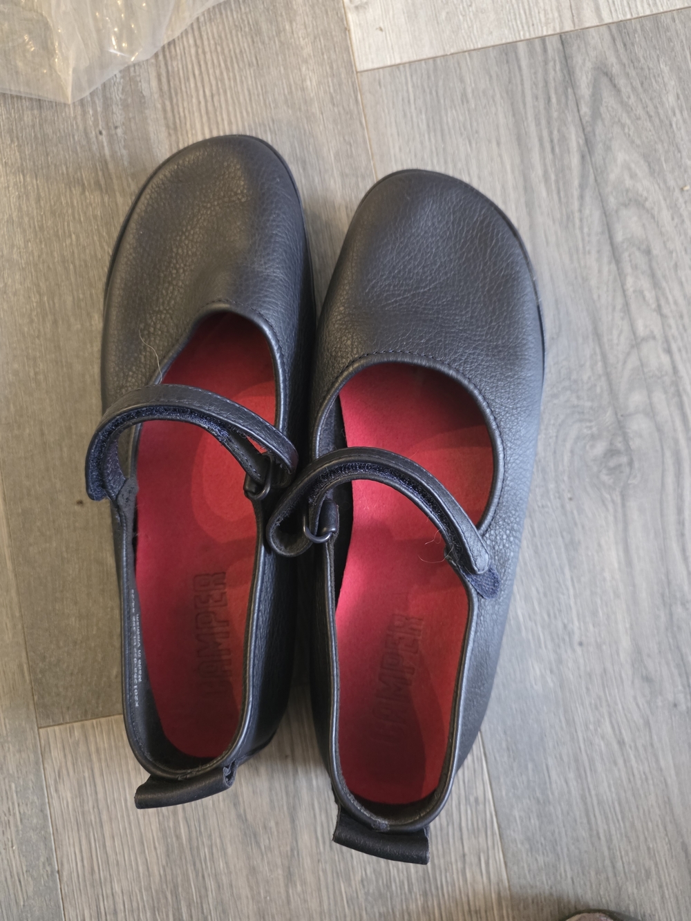 Mary Jane Shoes with Red Insole - Black